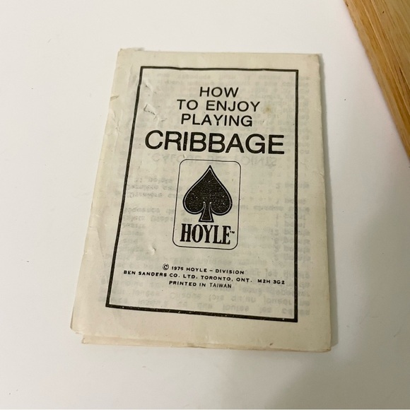 Vntg 1975 Wooden Cribbage Board E.S. Lowe Milton Bradley Manual Read - Picture 15 of 15